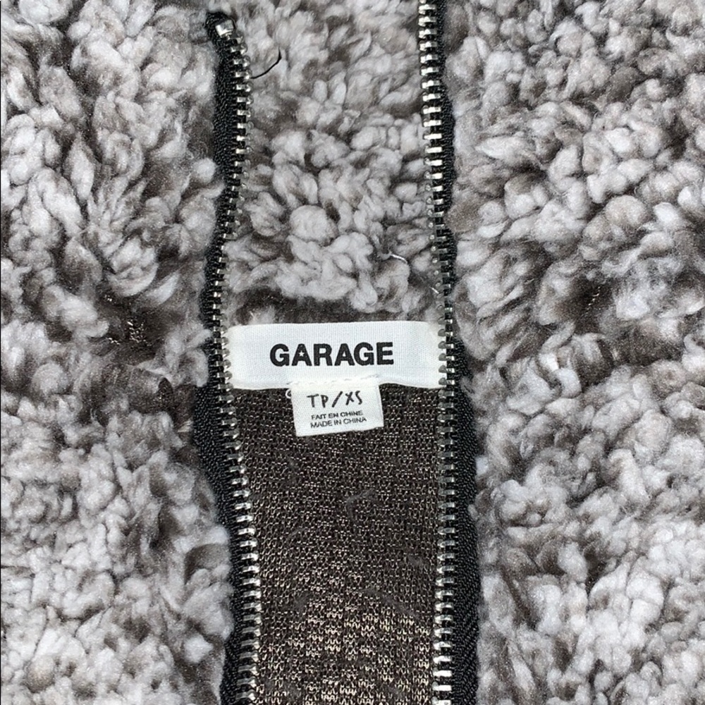 Garage Fuzzy Quarter Zip Pullover with Pocket - Picture 3 of 7
